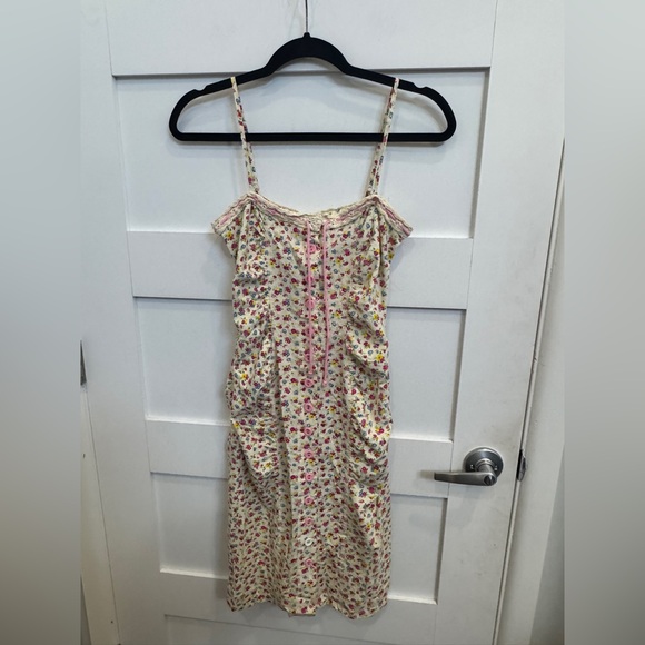 Betsey Johnson Floral Pink and Yellow Dress - Picture 1 of 10